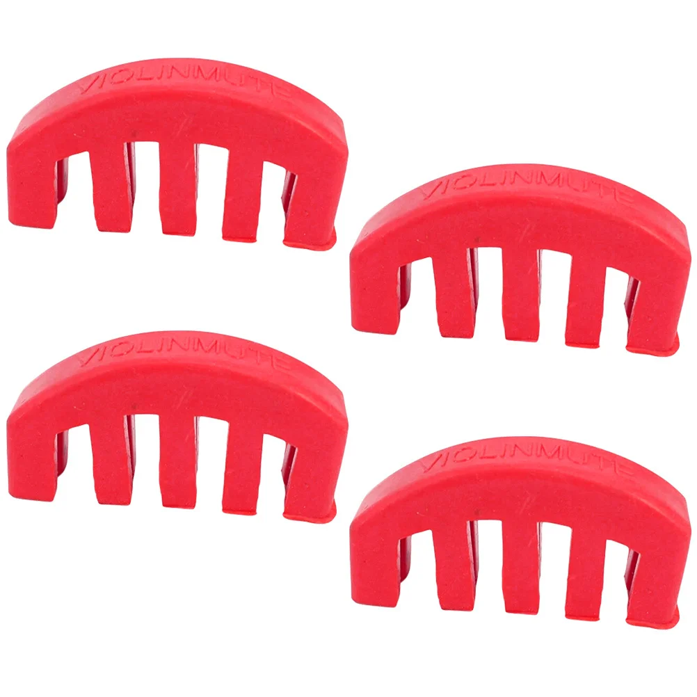 

4Pcs Violin Mute for Practice High Quality Flexible Rubber Noise Reducer Suitable for Violin Performance Maintenance and Music
