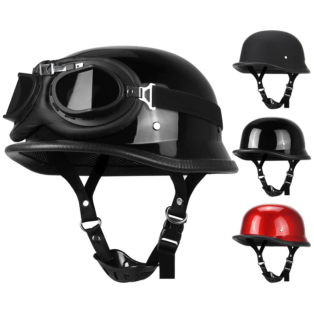 

Мотошлем-полусфера с сертификацией DOT, защита от падений и солнца, винтажный стиль, для мотоциклистов, размеры S-2XL