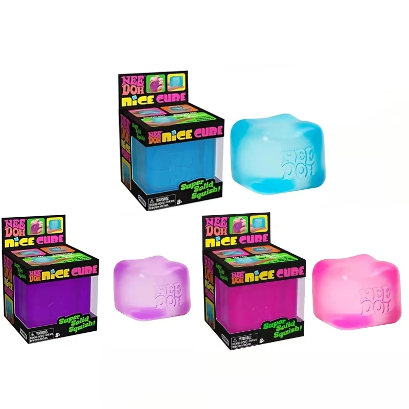 Brinquedo Antiestresse Nee Doh Jellyfish & Cube Squish - Brinquedo Sensorial Macio para Alívio de Estresse, NeeDoh para Crianças e Adultos # # 0