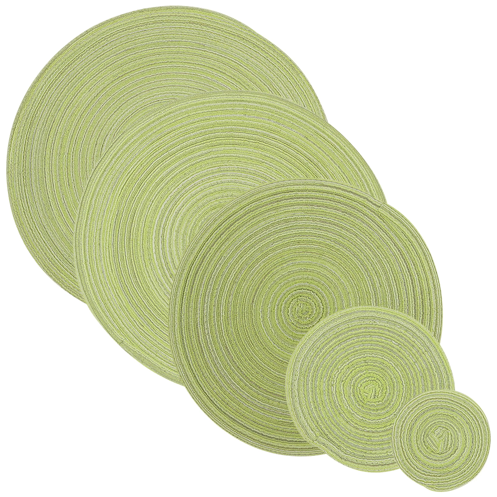 

5pcs Woven Placemat Heat-Resistant Non-Slip Coaster For Dining Coffee Table Accessories Round Table Mat Cup Pad Drink Coasters