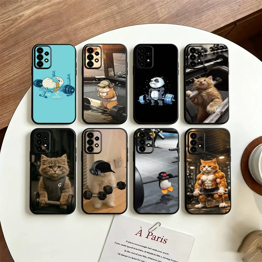Gym Fitness Bodybuilding Phone Case For Samsung S25/S24/S23/S22/S21/S20/Plus,Fe,Lite/Others Black Cover
