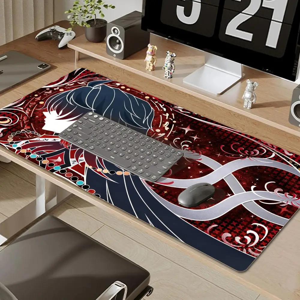 Qianzhi Blade Game Honkai Star Rail Mouse Pad Large Desk Mat Keyboard Ergonomic Office Rubber PC