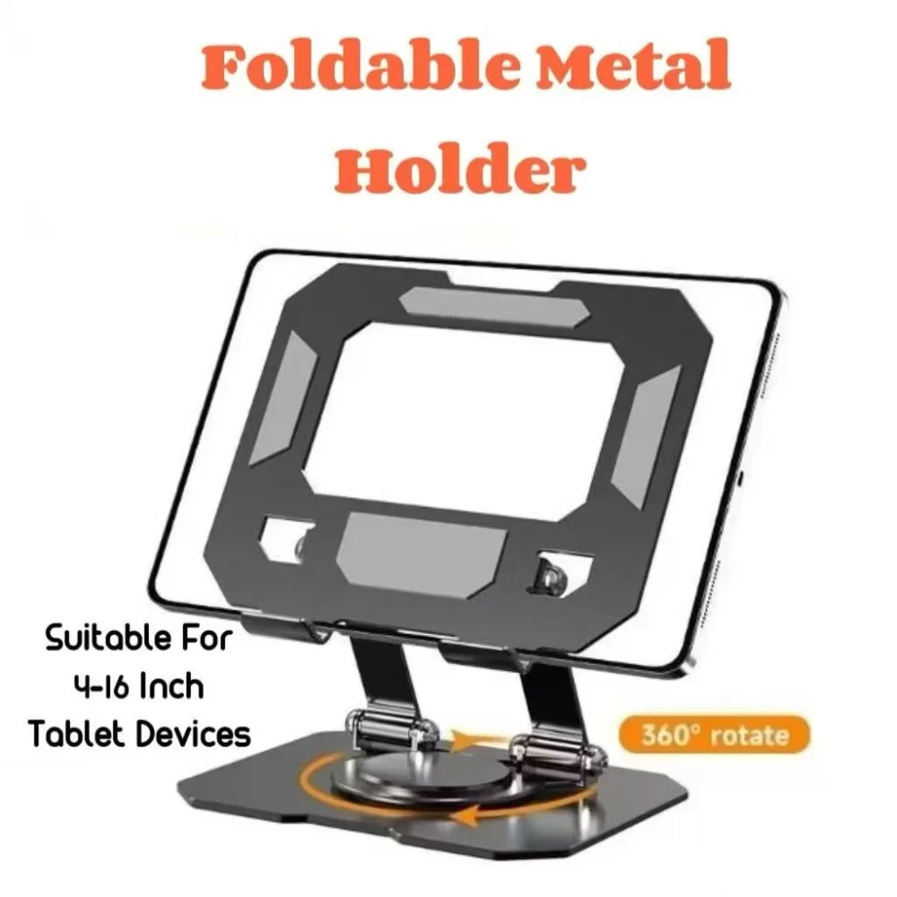 360° Rotatable Metal Tablet Stand,Adjustable Desktop Stand for iPad/iPhone/Switch,Universal Use for Office/Movie/Study/Draw/Game