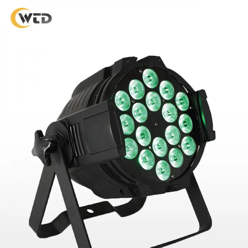 

Суперяркий светодиодный PAR-прожектор 18x18 Вт RGBWA UV 6-в-1 для помещений с DMX-управлением для свадебного декора