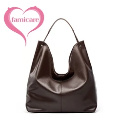 New Women's Large Capacity Genuine Leather Handbag Fashion Single Shoulder Underarm Bag for Ladies Commuting Stylish Girls Bag