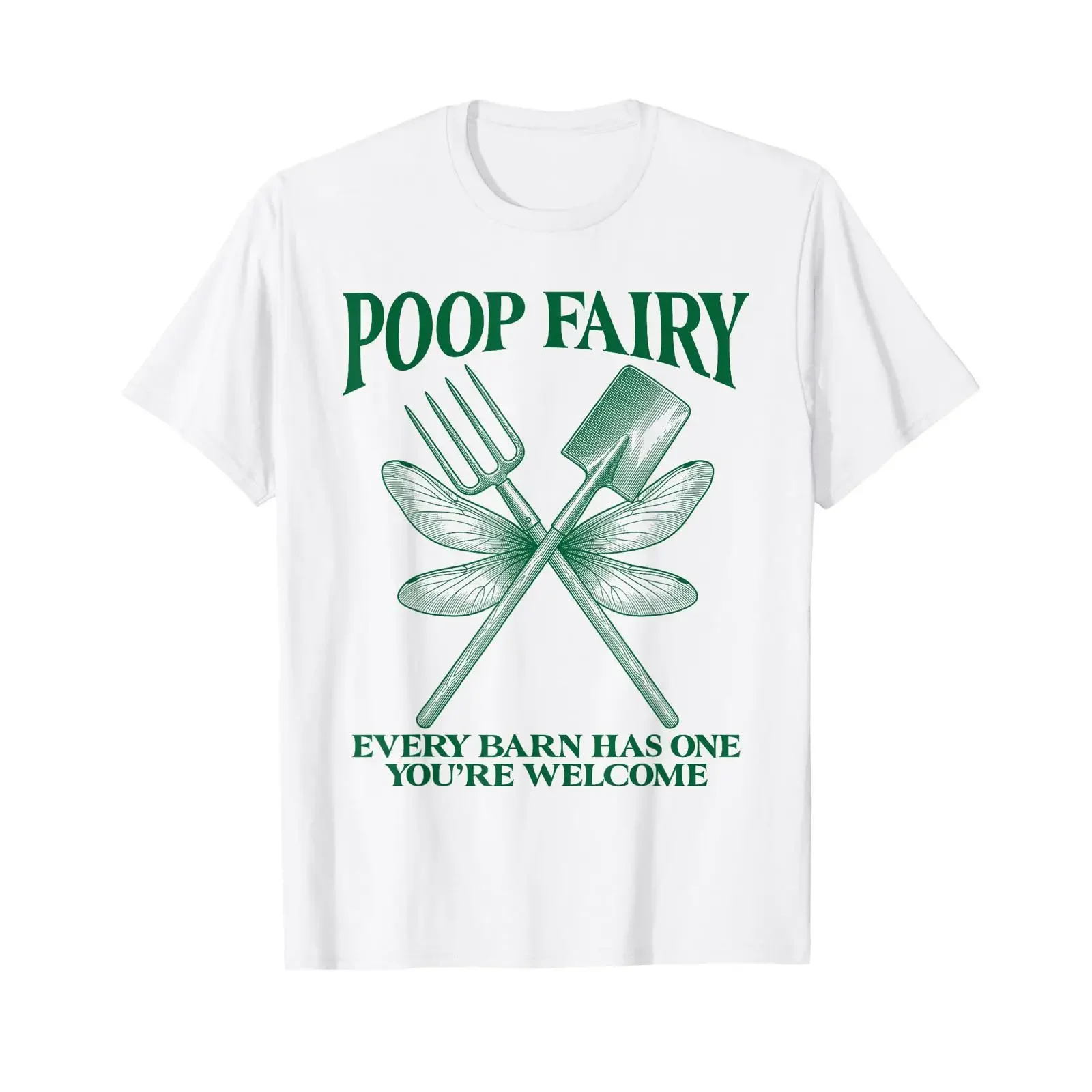 Poop Fairy Barn Mucker Farmer Farm Humor T Shirt vintage Washed Breathable Stylish Top For Everyday Wear designer clothes