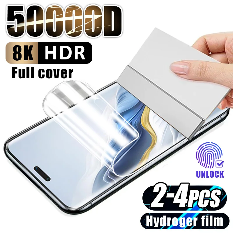 

2-4pcs Full Curved Silicone Hydrogel Film For Honor Magic 6 5 Ultimate 4 Lite 3 Pro Plus Screen Protector Honor X50 GT X40i Film