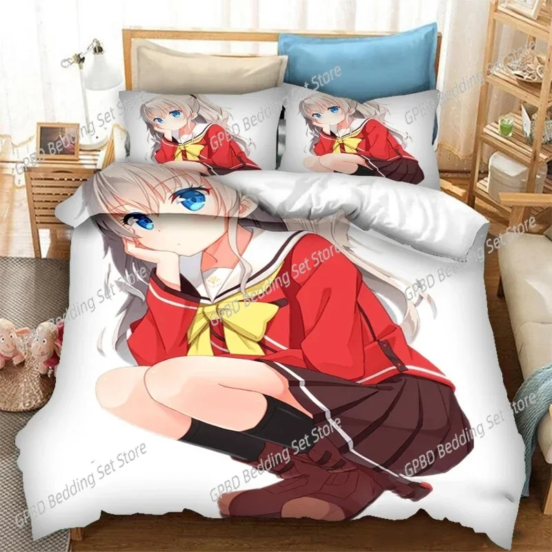 

3D Print Anime Kawaii Girls Nao Tomori Bedding Set Bedroom Soft Modern Bedspreads Comefortable Duvet Cover Quilt Pillowcase