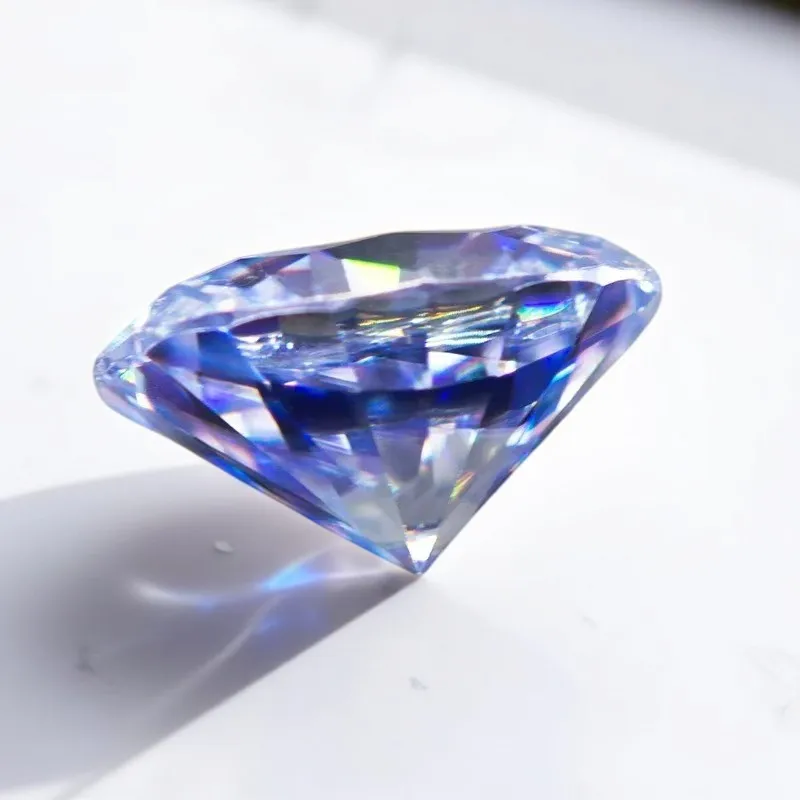 Moissanite Stone Lavender Color Oval Cut Synthetic Lab Created Heat Diamond DIY Jewelry Making Materials with  Certificate