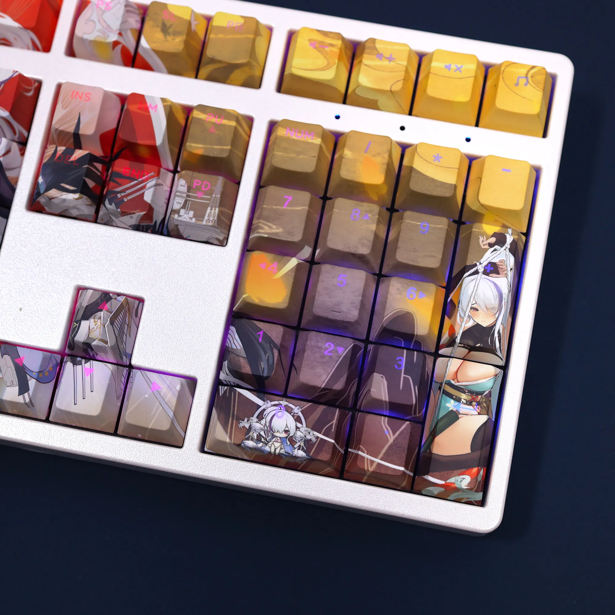 108 Tasten Set Unzen Azur Lane Niedliche PBT-Tastenkappen Cherry-Höhe für MX-Schalter Mechanische Tastatur Gaming Custom – Detail 8