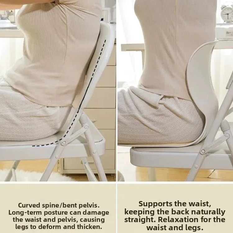 Ergonomic Backrest Chair Dormitory Student Bed Lazy Good Stuff Small Chair with Backrest Lumbar Support  Cushion