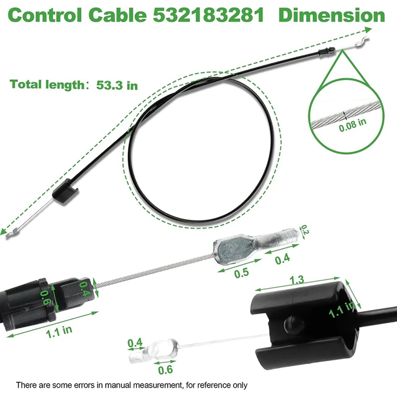 Cable de Control de zona del motor para cortacésped Husqvarna, Cable de acelerador negro