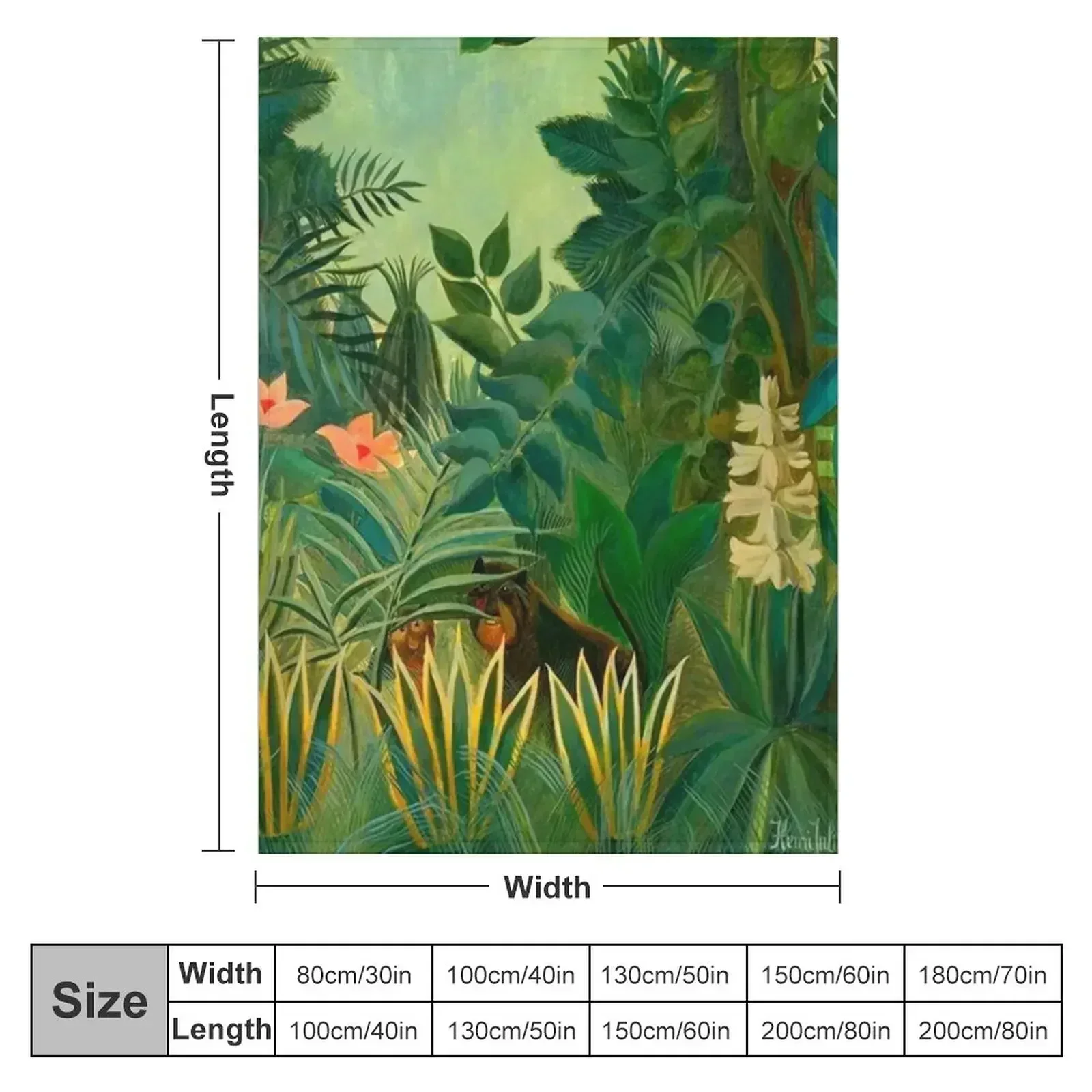 The Equatorial Jungle - henri rousseau Throw Blanket Kid'S Winter beds Furrys Decorative Throw Blankets