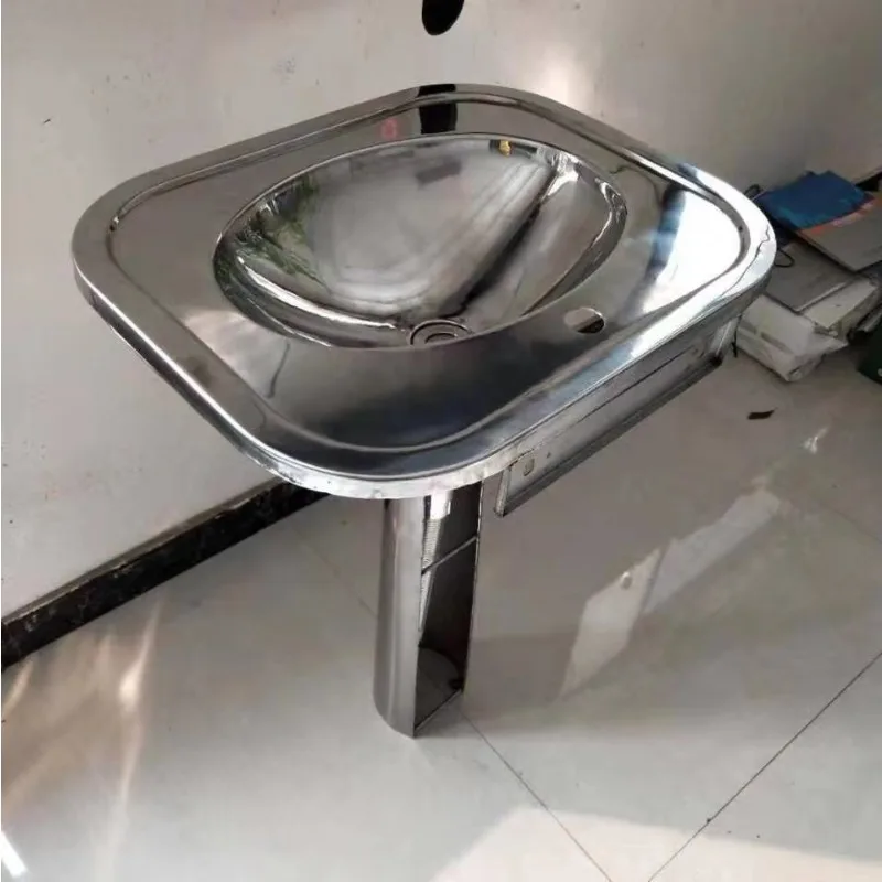 304 stainless steel column\ wall-mounted washbasin oval basin column type minimalist