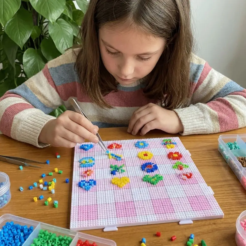 78x78Pins Fuse Beads Pegboards Heat Resistant DIY Perler Beads Boards Reusable Lengthen Nails Melting Beads Boards Educational