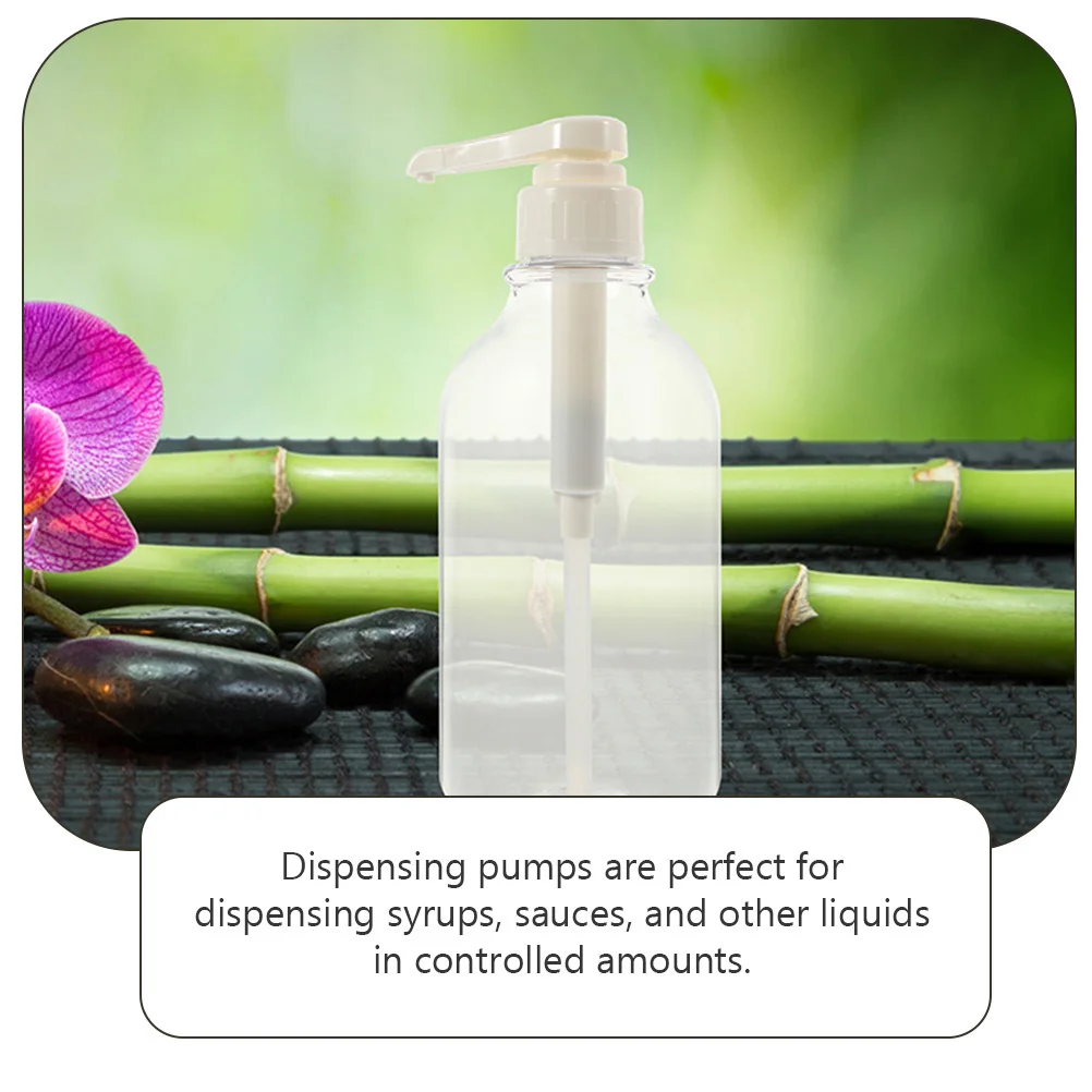 6Pcs Syrup Pumps Plastic Dispenser Pumps Leakproof Precise Control Syrup Sauce Dispensing Versatile Tool Kitchen Bar Home