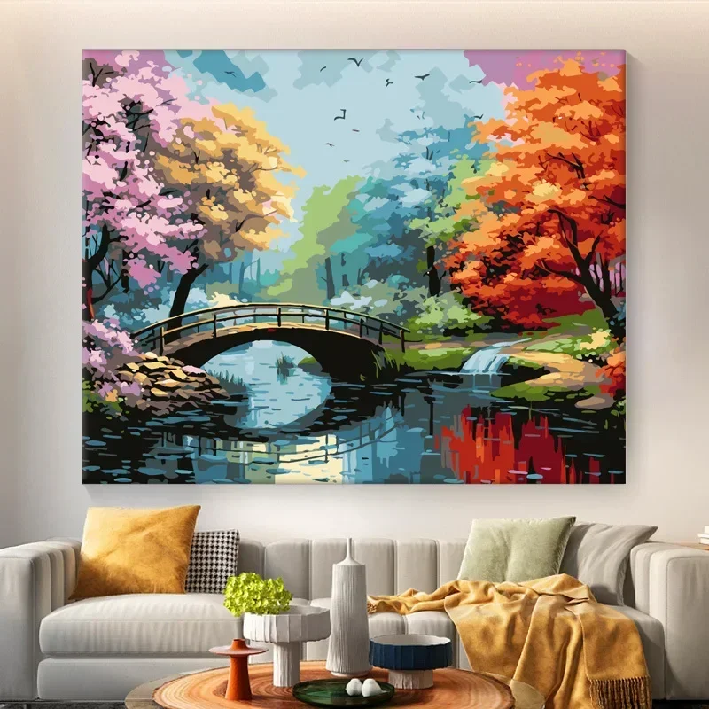 

7919561Digital Oil Painting Modern Simple Hand-painted Color Filling Living Room Decoration Painting