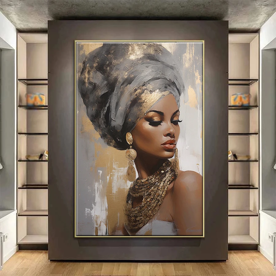 5D DIY Diamond Embroidery Abstract African American Beautiful Women Art Diamond Mosaic Art Painting Needlework Handicraft