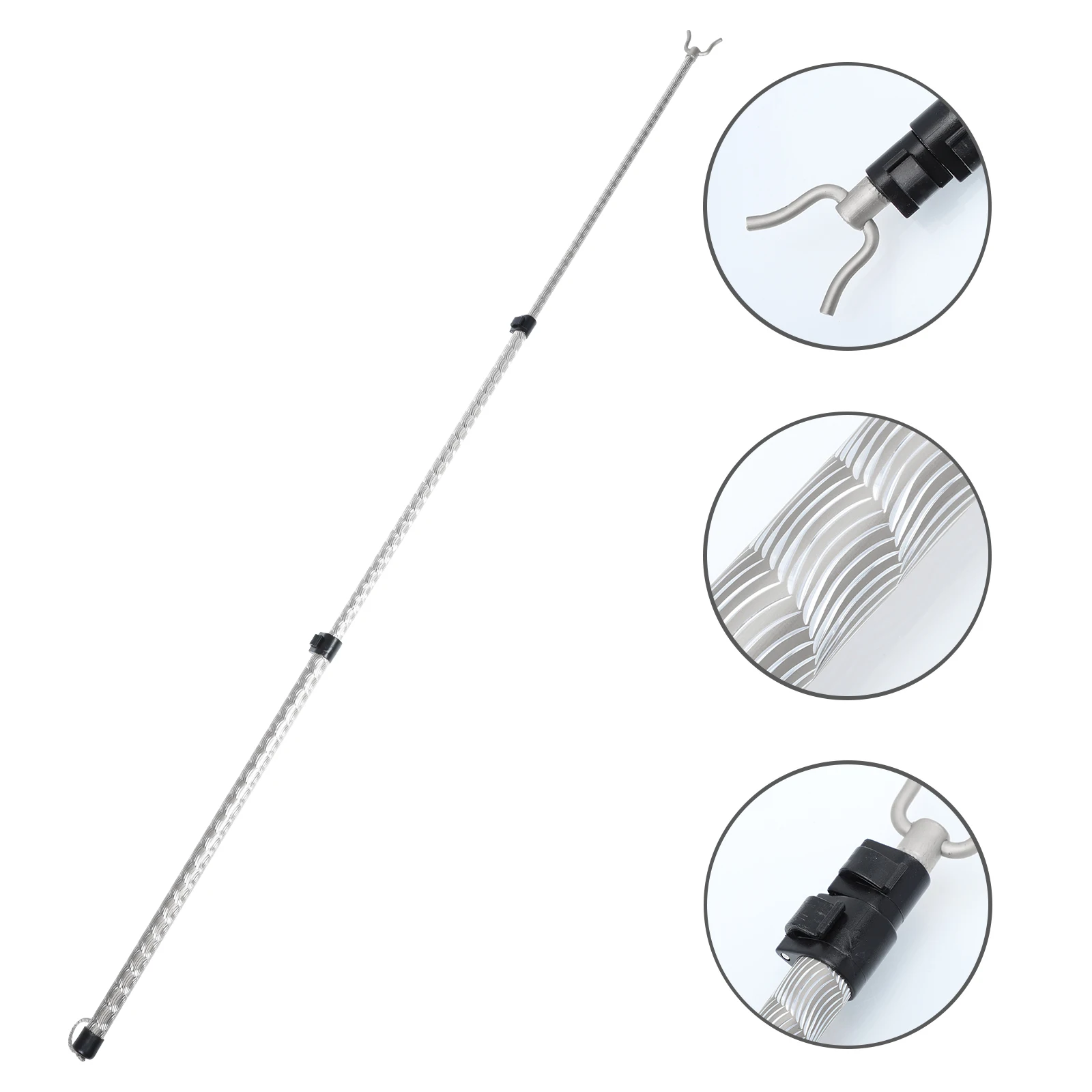 Aluminium Alloy Telescopic Clothes Rail Silver Pattern Home Clothesline Rod Simple Pole for Clothes Retractable Clothesline