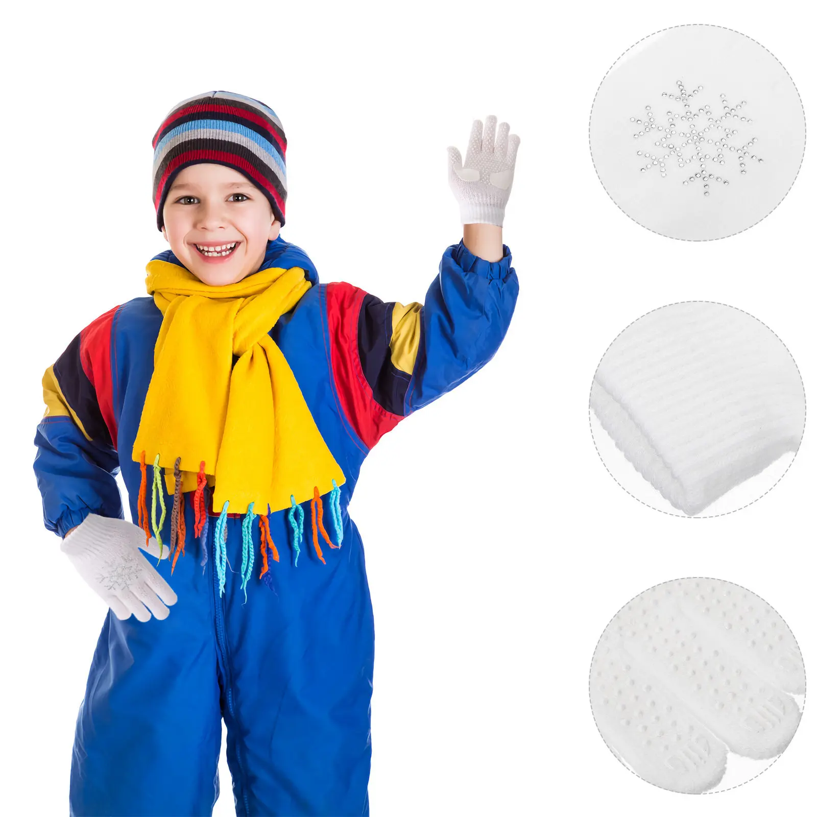 

1Pair Waterproof Warm Skiing Gloves for Women Lightweight Portable Supple Material Gloves for Skating Snow Sports Hiking Running