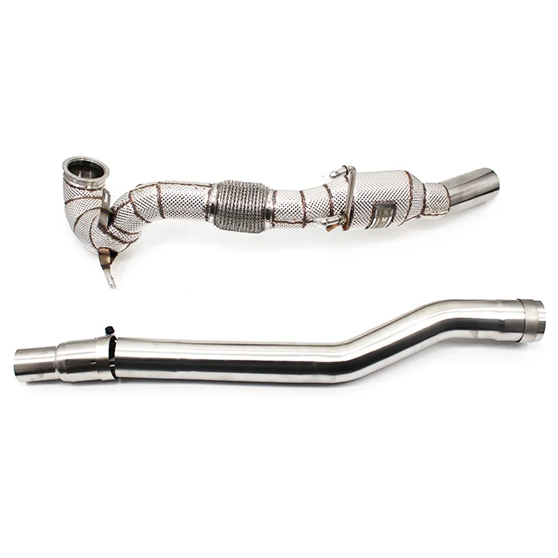 Head Section High flow Pipes Exhaust Pipes branch downpipe Exhaust Pipe with catalyst for VW GOLF MK7R/7.5R  golf R  R 2.0T