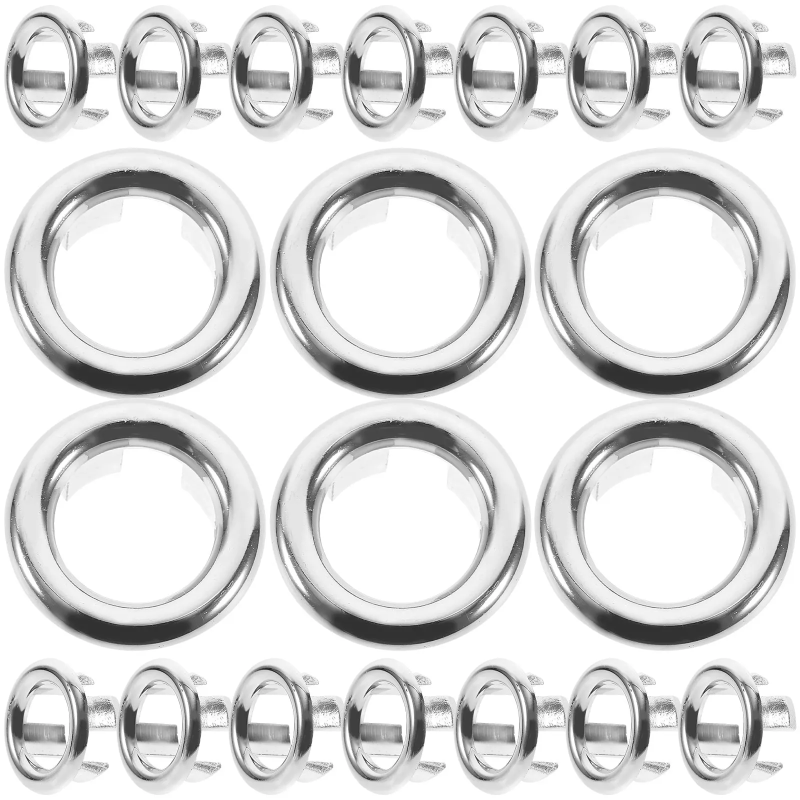 20pcs Sink Overflow Cap Round Hole Cover Bathroom Supplies Trim Drain Ceramic Basin Hollow Design Easy Install Fits Various