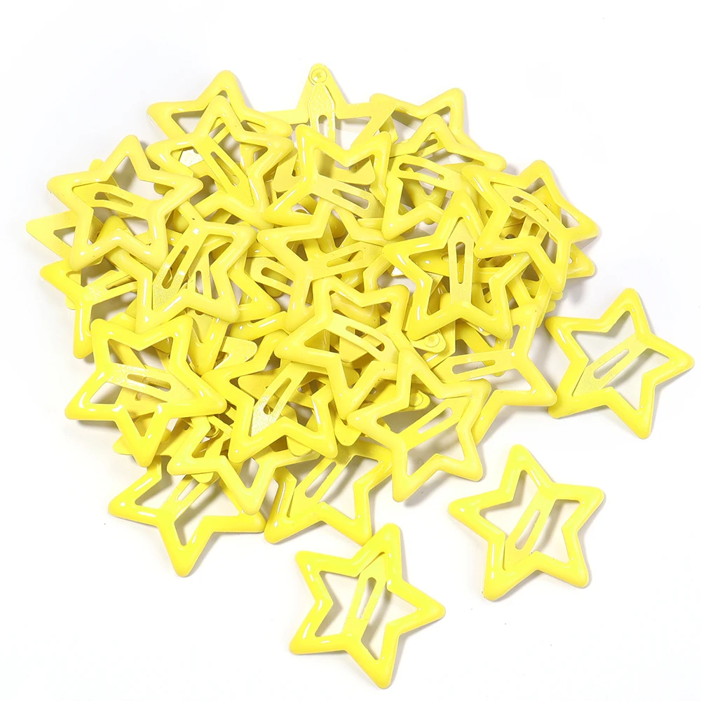 50 teile/los Metall Bunte Stern Haar Clips Dopamin BB Haar Clips Für Gebrochenes Haar Clip Pony Haar Clip Mädchen Y2K Stil haar Clips