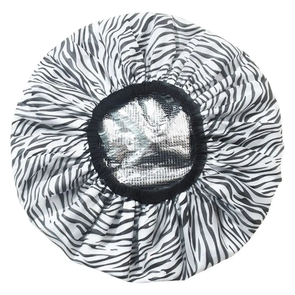 Thickened Self-heating Tin Foil Hat Thermostatic Shower Cap Steam Hair Mask Cap Bathing Cap Spontaneous Heating