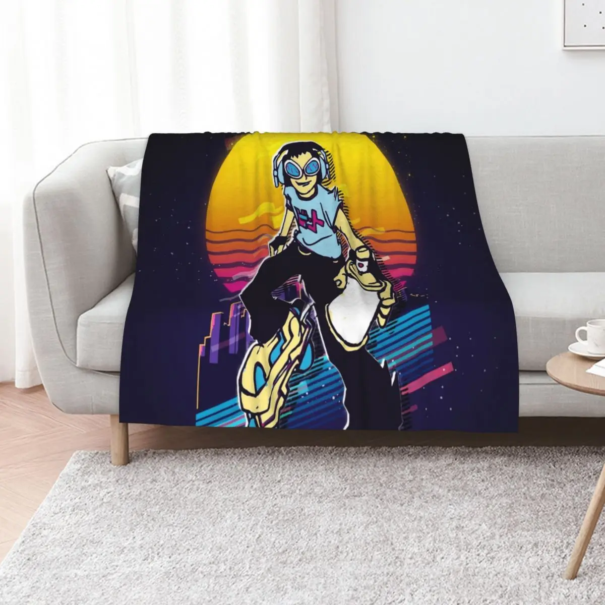 

Jet Set Radio - Beat *80s retro* Throw Blanket blankets ands Luxury Brand Tourist Luxury St Blankets