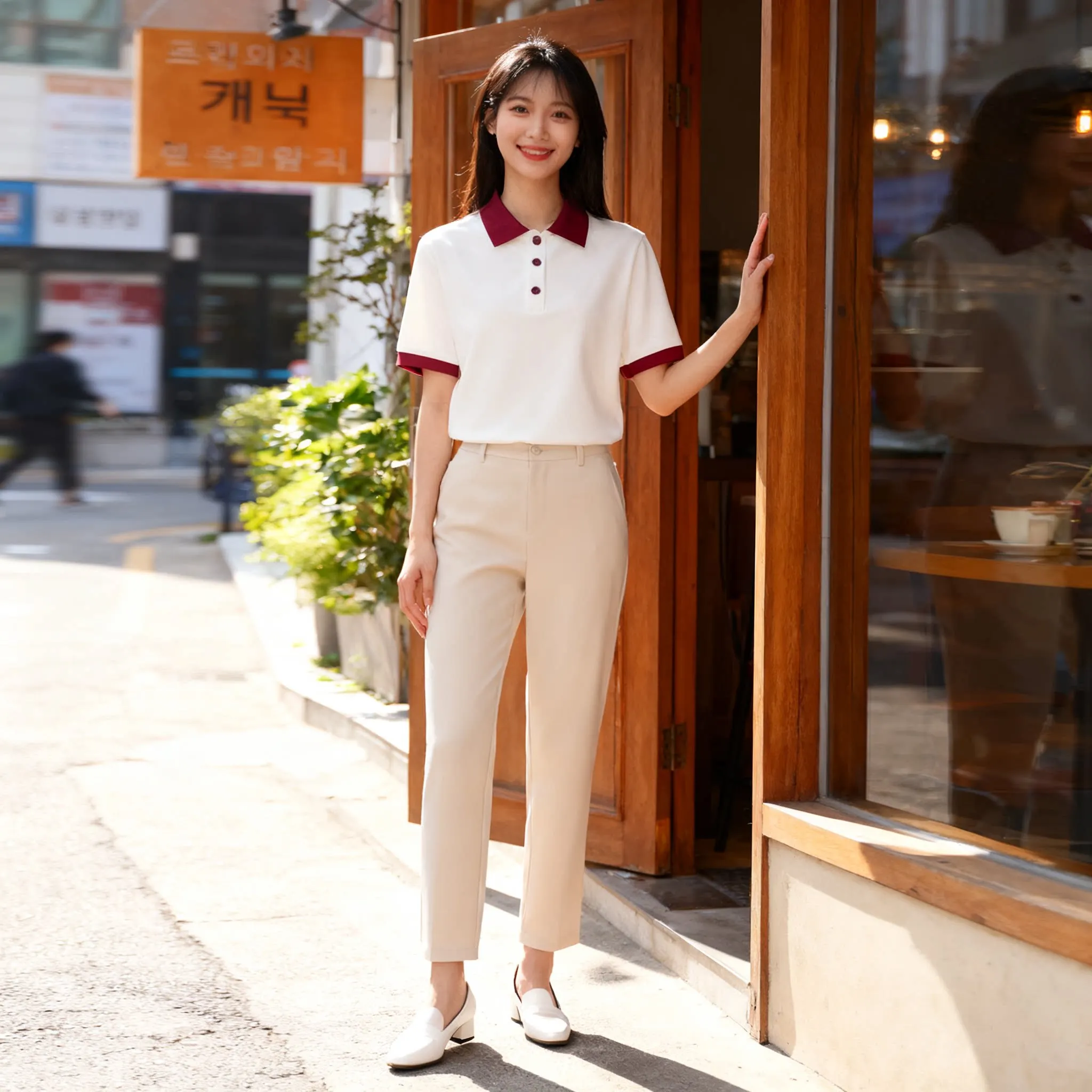 Korean Preppy Style Custom Polo Shirt For School Class Group Personalized Logo Printing Uniform
