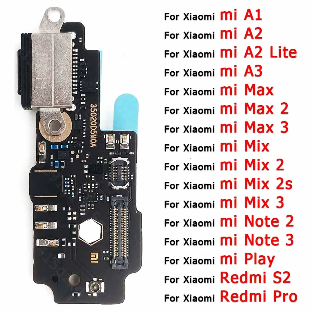 Usb Connector For Xiaomi Mi Max 2 Note 3 Play A1 5X A2 Lite 6X A3 Mix 2S Redmi S2 Pro Charging Port PCB Charge Board