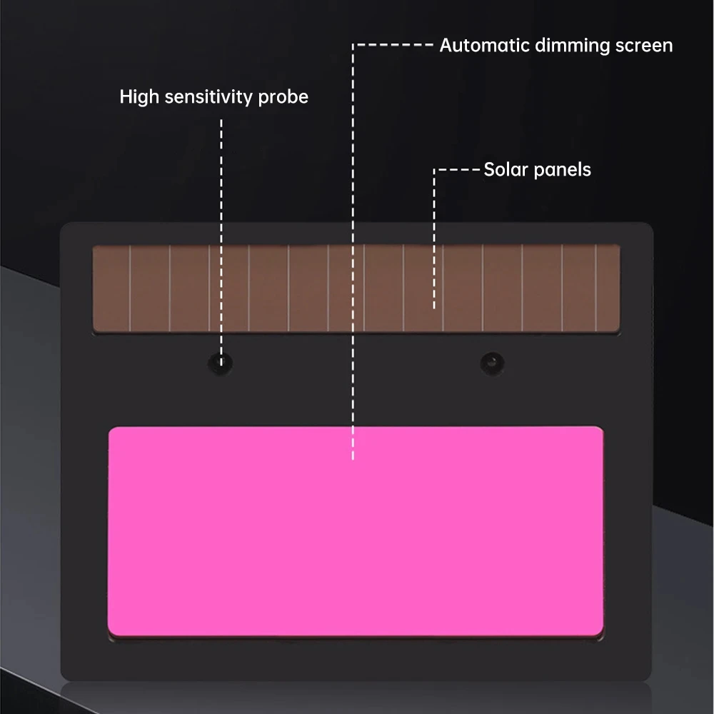 Máscaras de soldadura de PC Ajuste automático de luz variable Casco de soldadura Máscara de soldadura de vista grande para cascos de soldadura por arco