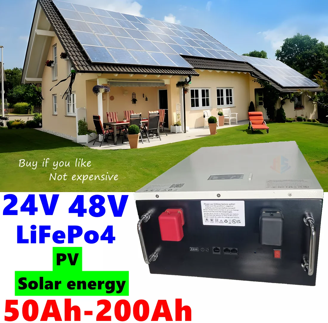 

24V 48V Lifepo4 100Ah 150Ah 200Ah 50Ah Battery for 5KW 7KW Solar energy Energy Storage PV Household Base Station backup power,RV