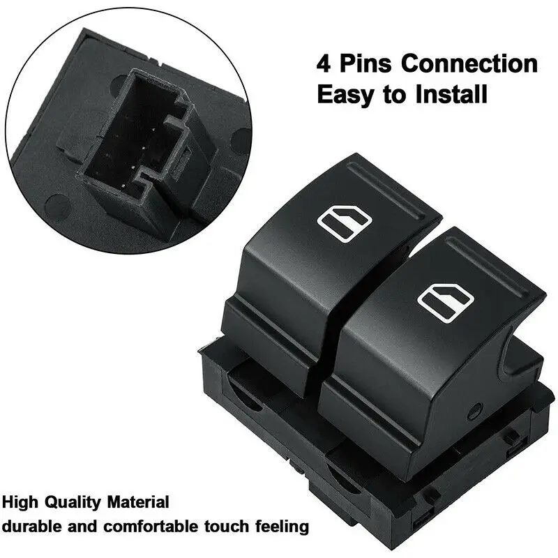 

4Pin Car Accessories1K3959857A Car Power Window Switch Control Button Console For VW Golf MK5 Caddy 2K Passat B6 Seat Ibiza Leon