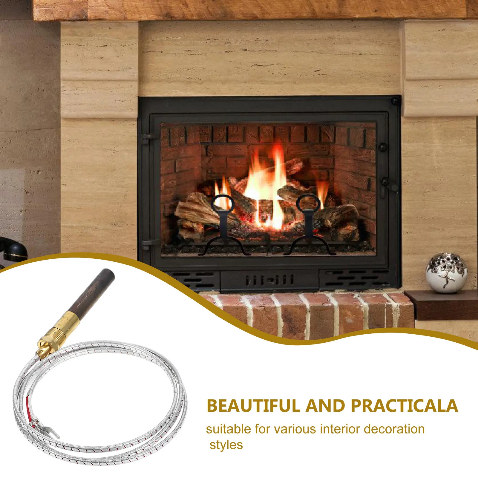Thermopile Generator Gas Fireplace Water Heater Replacement Accessory Aluminum Wire Thermocouple for Natural Liquefied Gas