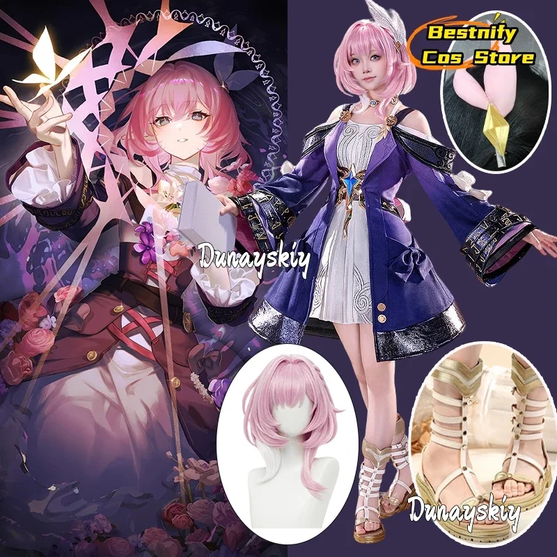 

CosplayCyrene/Xi Lian Cosplay Game Honkai:Star Rail Costumes Gothic Lolita Princess Dress Uniform Anime Cyrene Role-play Wig Sho