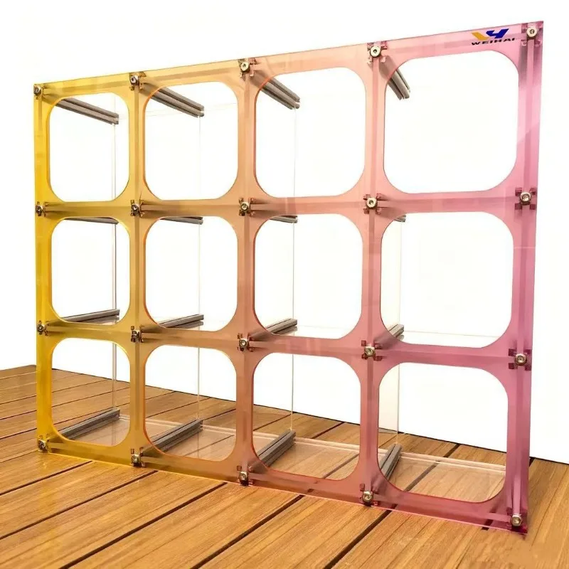 Color acrylic cup holder, removable multi-layer rack, water cup and tea cup storage rack, kitchen and bathroom locker.