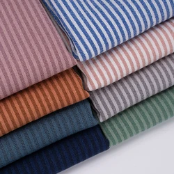 Polyester Spandex Material Elastic Striped Yarn-dyed Fabric Summer Shirt Wholesale Cloth Per Meter for Sewing Diy Material