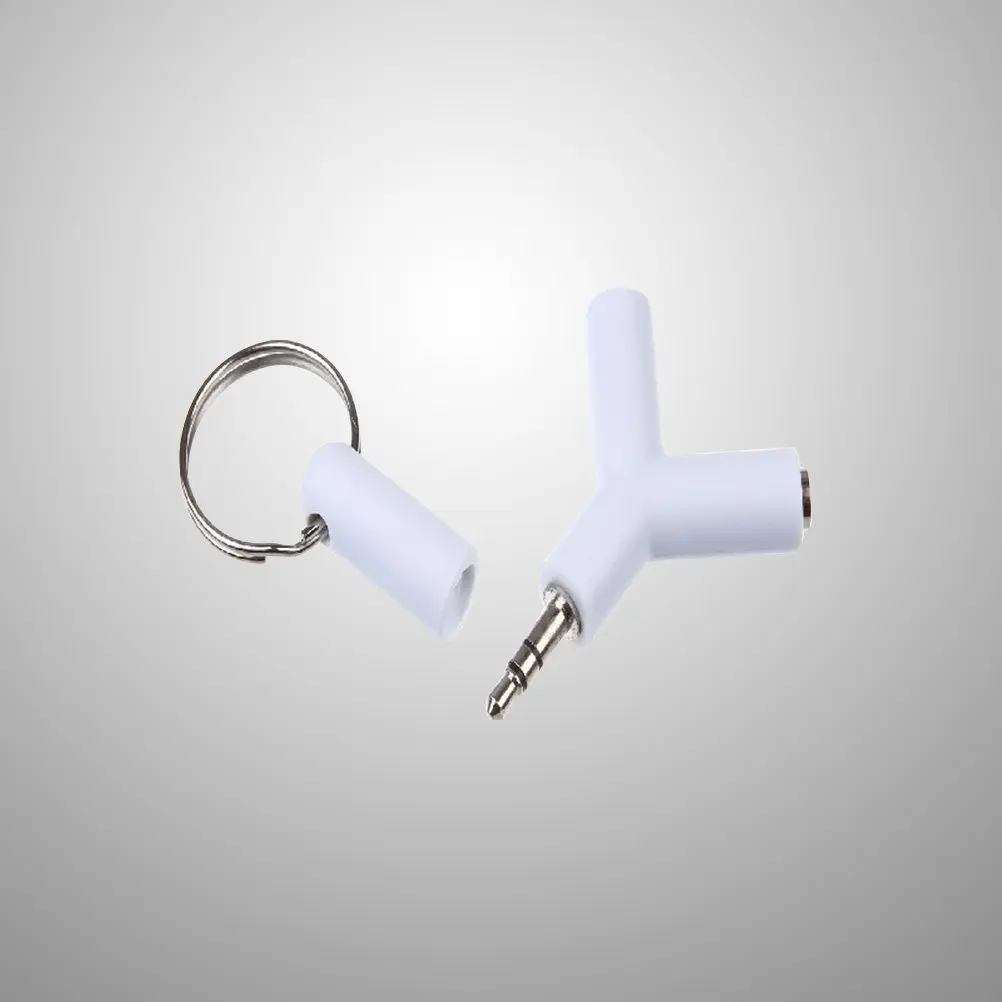 3.5mm Stereo Earphone Splitter Adapter Y Shaped Connector Easy Portable Sharing Headphone Audio Adapter Compatible