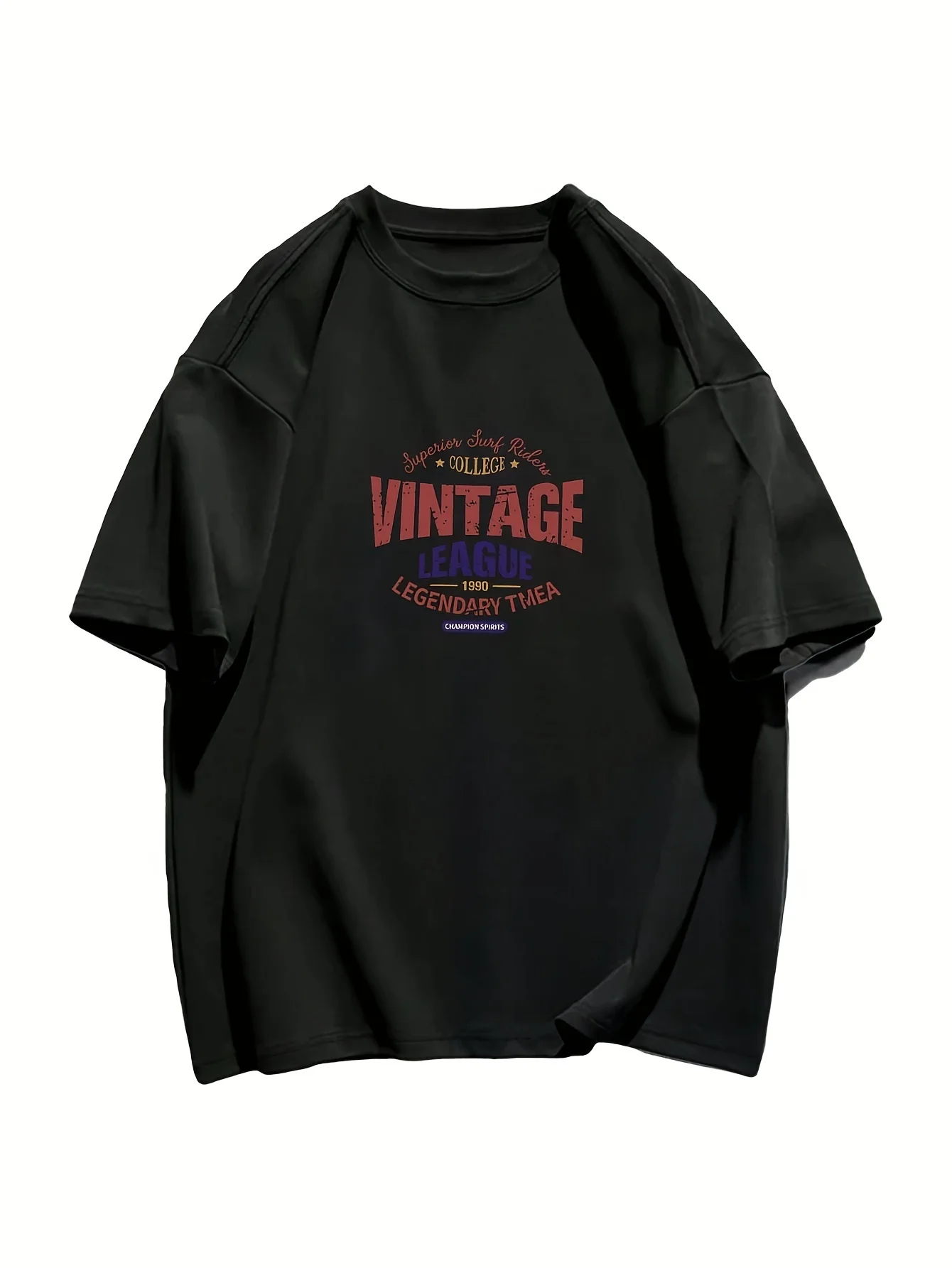 T-shirt da donna con stampa di lettere Vintage League magliette in cotone moda estiva comode o-collo manica corta abiti Oversize morbidi