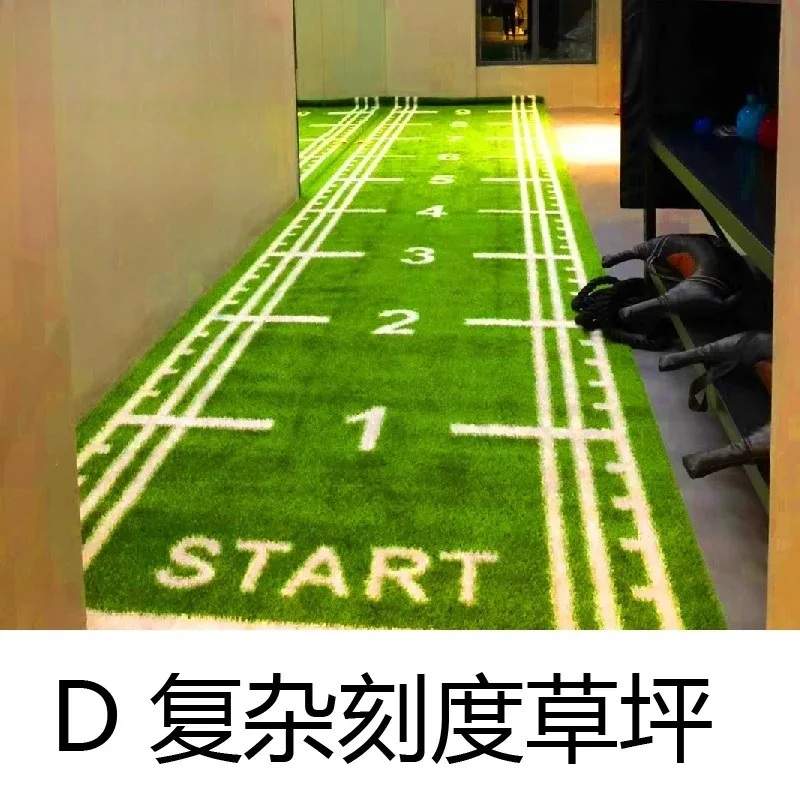 Indoor Outdoor HYROX Training Fake Grass,1.5Curved yarn 2.5cm Straight Silk Custom Printed Sports Turf 1x10m