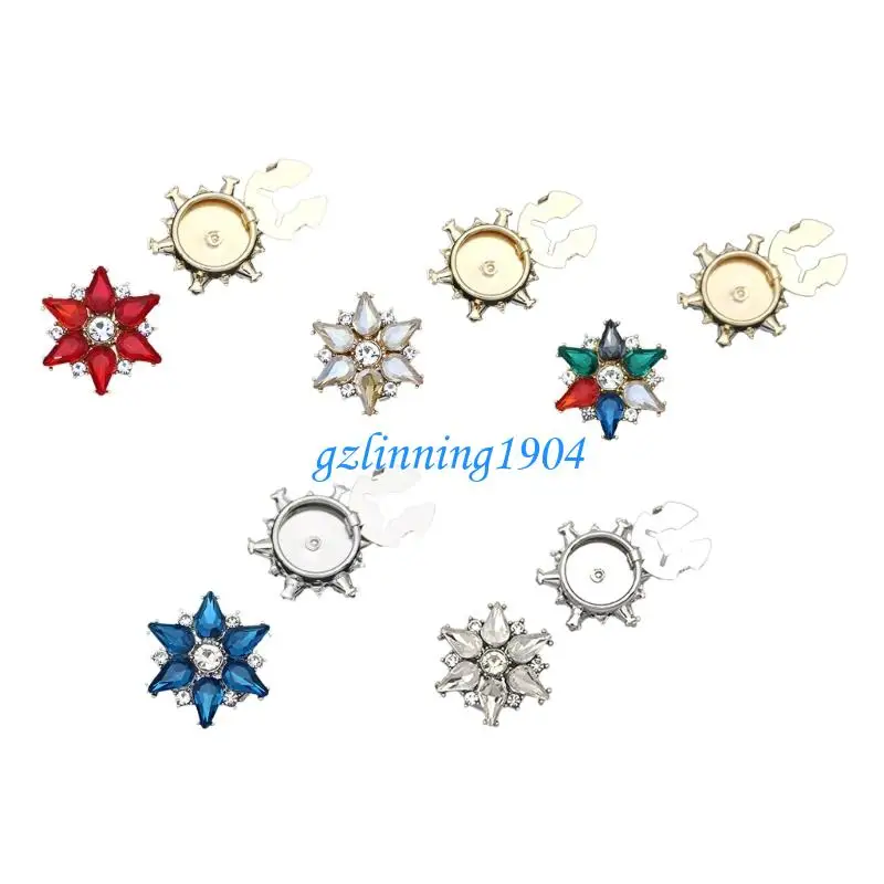 

L5YD Clothing Embellishment Star Patches Business Casual Cuff Link Accessories for Denims Jackets and Bags Embellishment