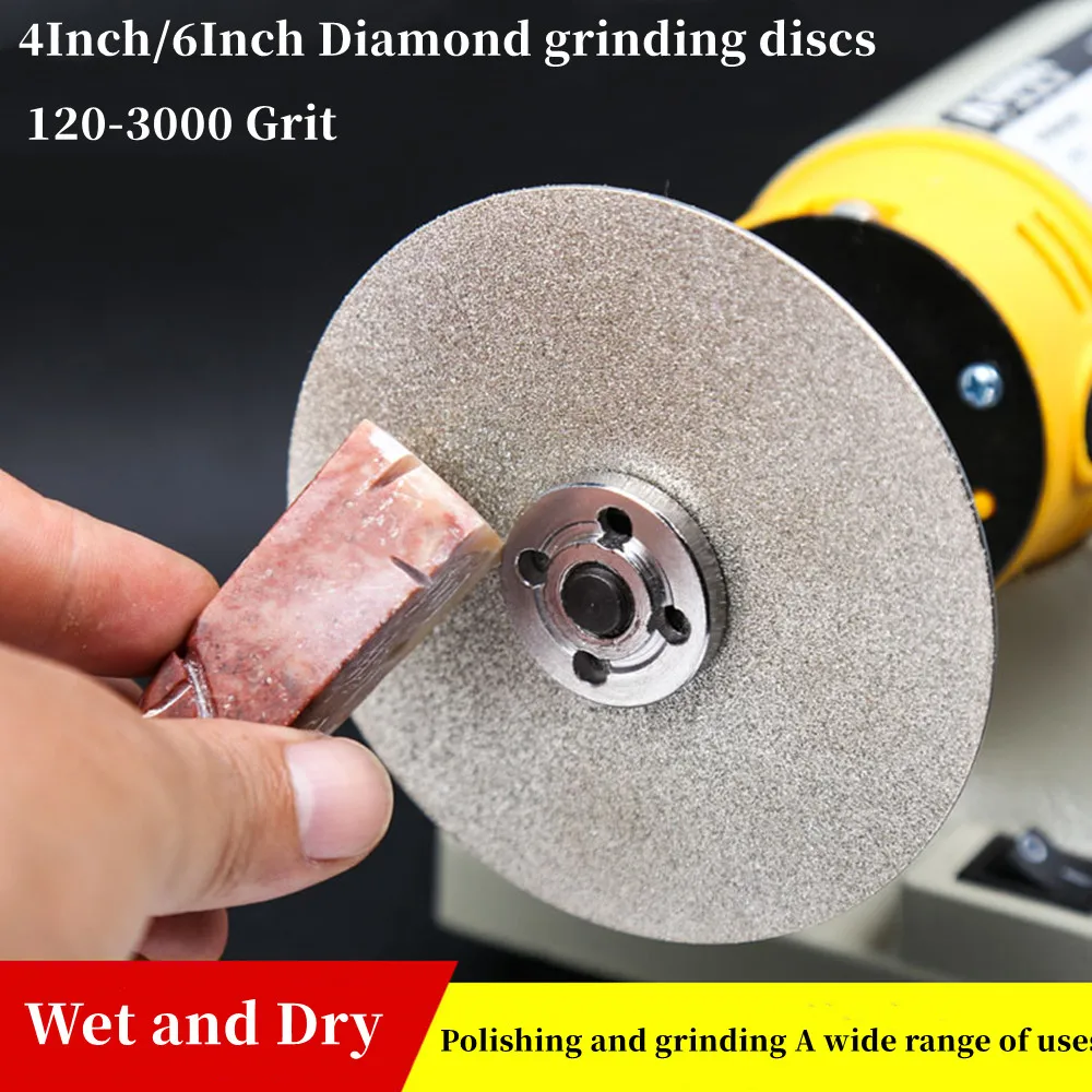 

4 Inch/ 6 Inch 100/150mm Diamond Grinding Discs 120mm-3000mm Grit Wet and Dry Tile Metal Glass Marble Stone Polishing & Grinding