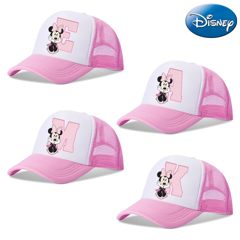 Disney Mickey Mouse Letters Baseball Caps Cartoon Outdoor Sports Sun Hat Adjustable Peaked Cap Children Casual Hat Birthday Gift