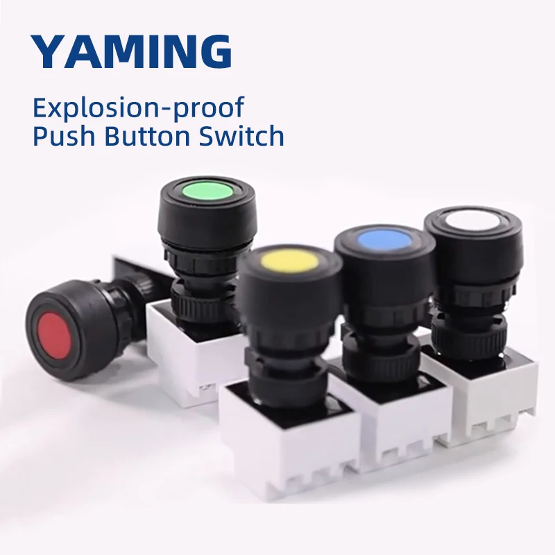 

Взрывозащищенный кнопочный переключатель сброса BA8030, антикоррозийное управление со световым индикатором, пластик, 30 мм, серебряный контакт