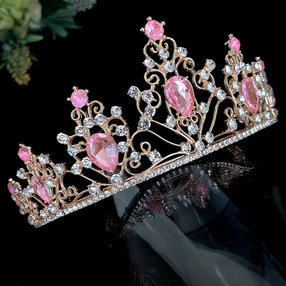 

Water Crystal Crown Bridal Tiara Wedding Rhinestone Hair Jewelry Elegant Headpiece Party Hair Accessories for Bridesmaid Banquet