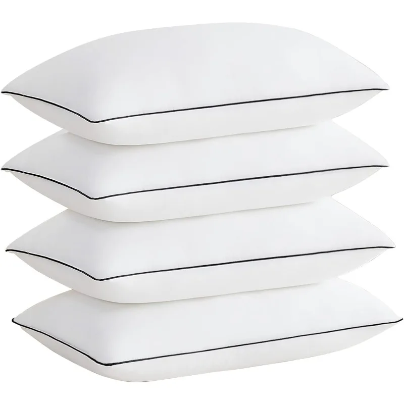 Cooling Bed Pillows for Sleeping Luxury Hotel Quality 3D Microfiber Filling with Breathable Cover Standard (Pack of 4)