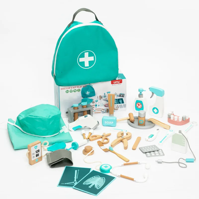 Dokterskit Voor Kinderen Doen Alsof Speelgoed 36 Stuks Houten Dokter Speelset Voor Peuters Montessori Speelgoed Tandarts Kit Voor 3 Tot 5 Jaar Oude Jongens