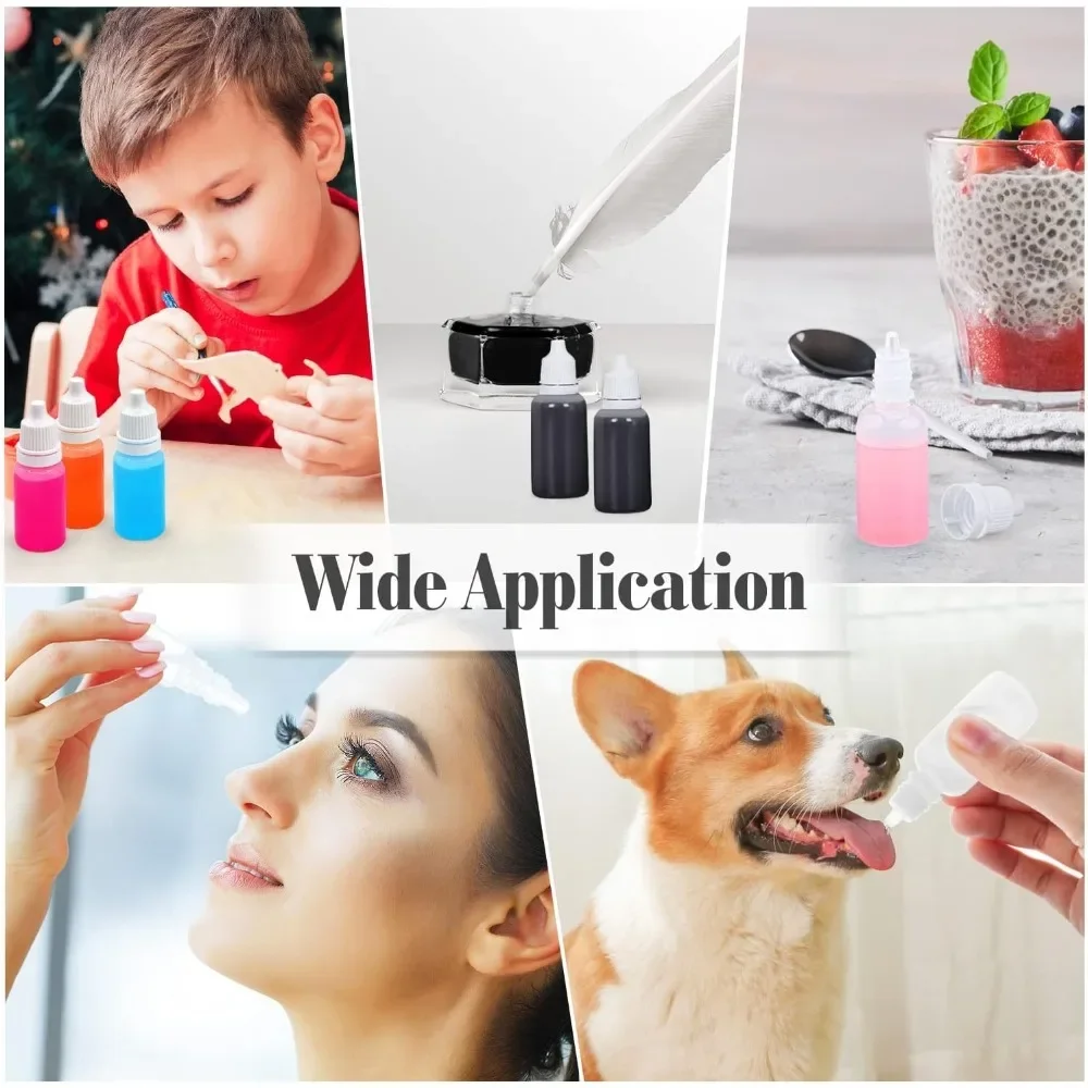 スクリューキャップ付きの空のプラスチック製スポイトボトル,アイドロップ,オイル,生理食塩水,3〜100ml, 50個