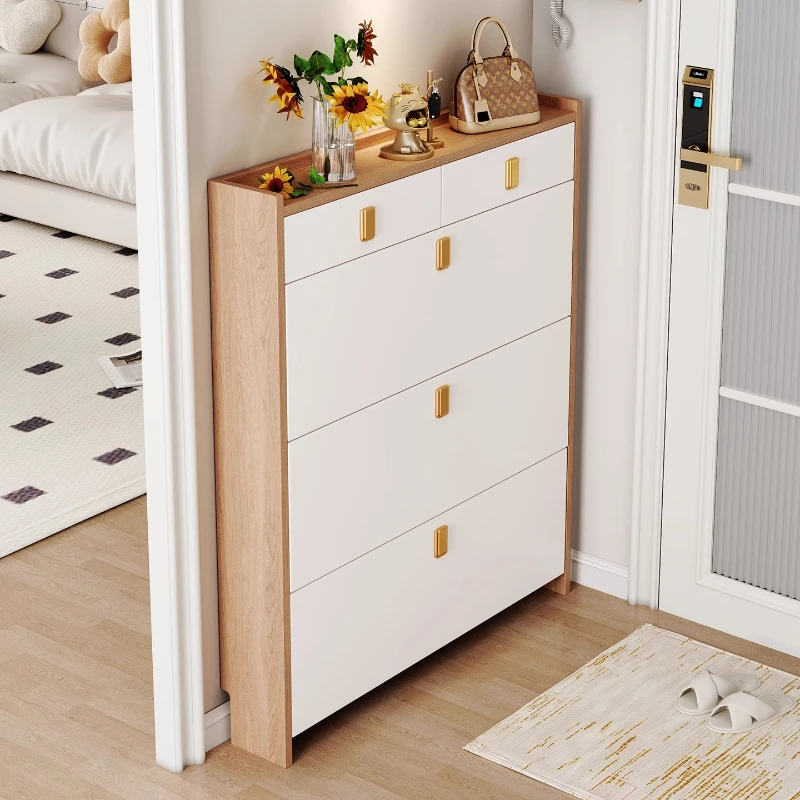 

Cheap Design Drawer Shoe Cabinet White Storage Space Saving Wood Shoe Cabinet Modern Tall Meuble Chaussures Muebles Para Hogar